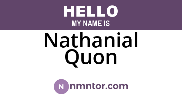 Nathanial Quon