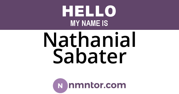 Nathanial Sabater