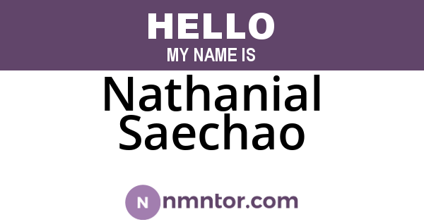 Nathanial Saechao