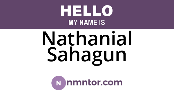 Nathanial Sahagun