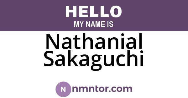 Nathanial Sakaguchi