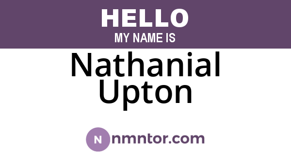 Nathanial Upton