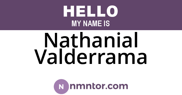Nathanial Valderrama