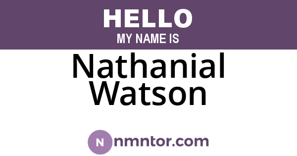 Nathanial Watson
