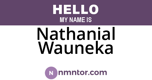 Nathanial Wauneka