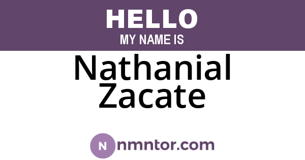Nathanial Zacate