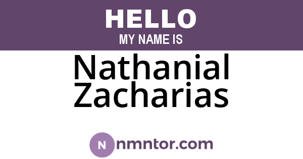 Nathanial Zacharias