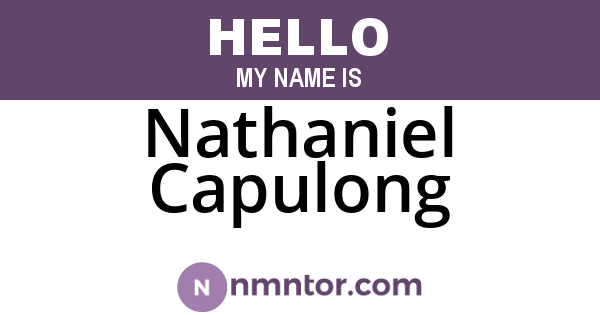 Nathaniel Capulong
