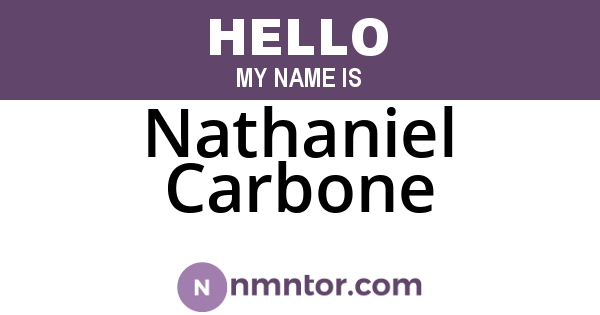 Nathaniel Carbone
