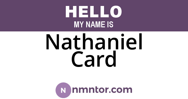 Nathaniel Card