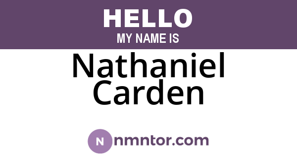 Nathaniel Carden