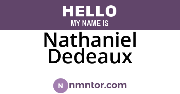 Nathaniel Dedeaux