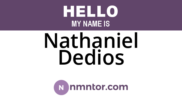 Nathaniel Dedios