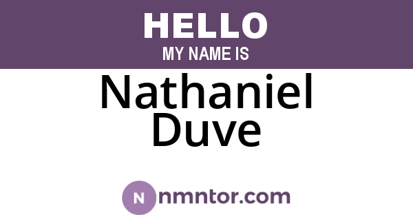 Nathaniel Duve