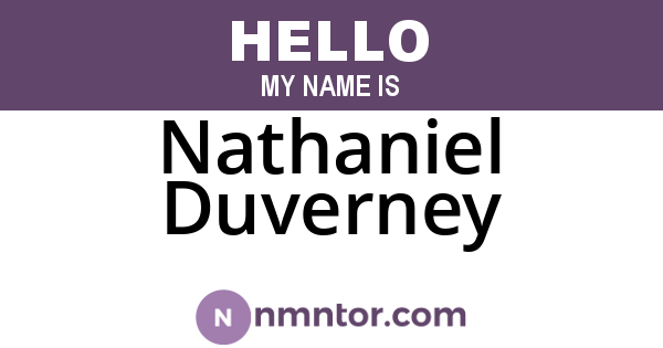 Nathaniel Duverney