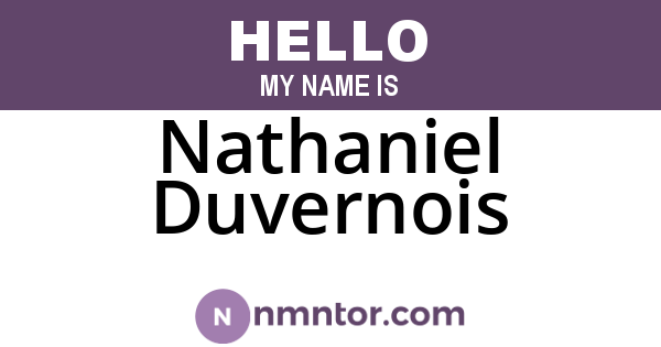Nathaniel Duvernois