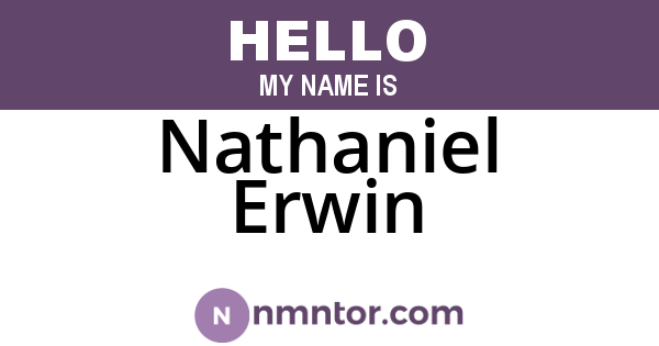 Nathaniel Erwin