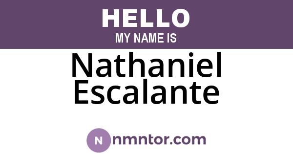 Nathaniel Escalante