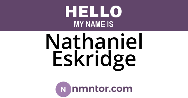 Nathaniel Eskridge