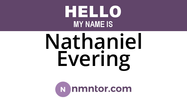 Nathaniel Evering