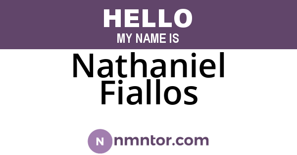 Nathaniel Fiallos