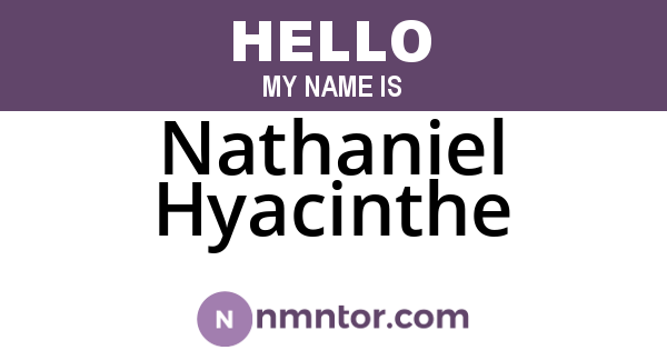 Nathaniel Hyacinthe
