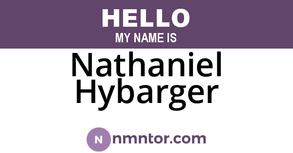 Nathaniel Hybarger
