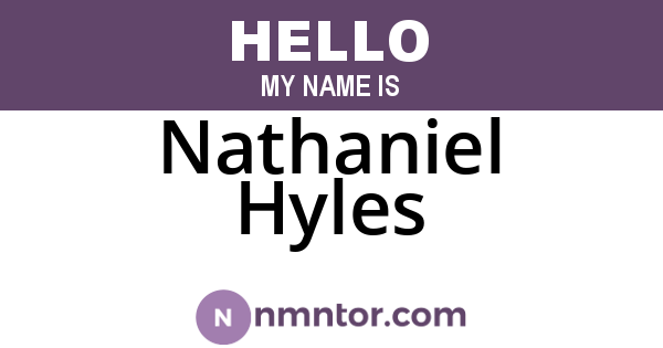 Nathaniel Hyles