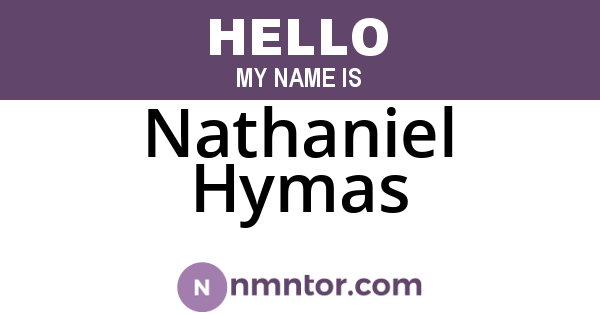 Nathaniel Hymas