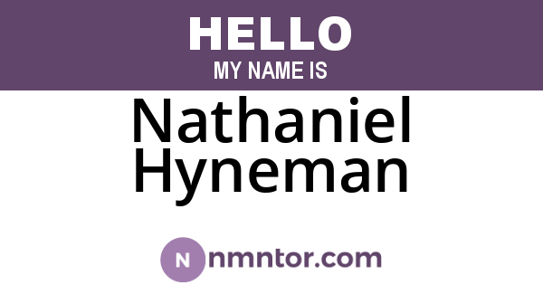 Nathaniel Hyneman