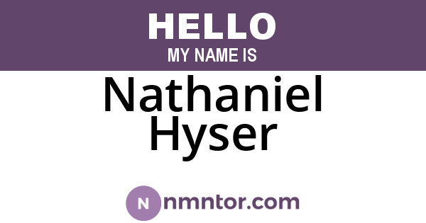 Nathaniel Hyser