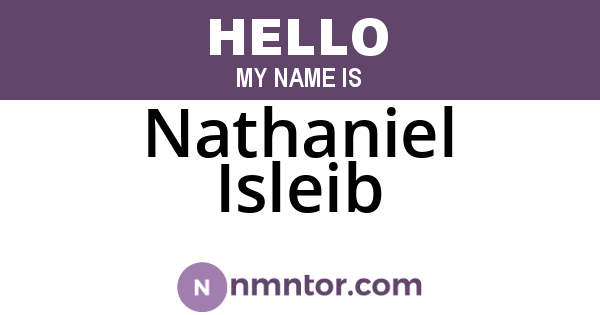 Nathaniel Isleib