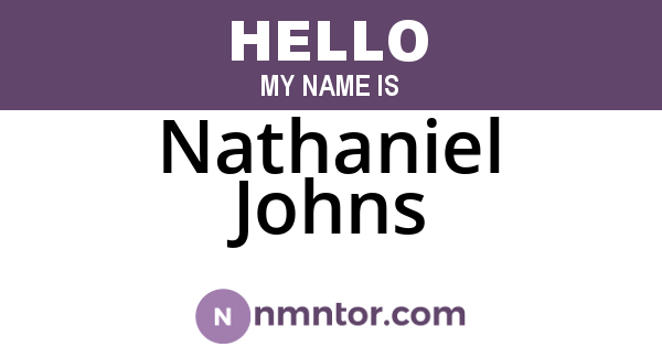 Nathaniel Johns