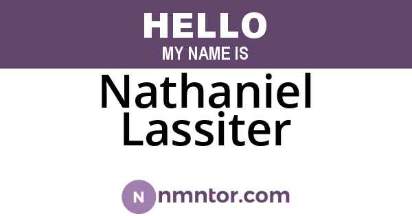Nathaniel Lassiter