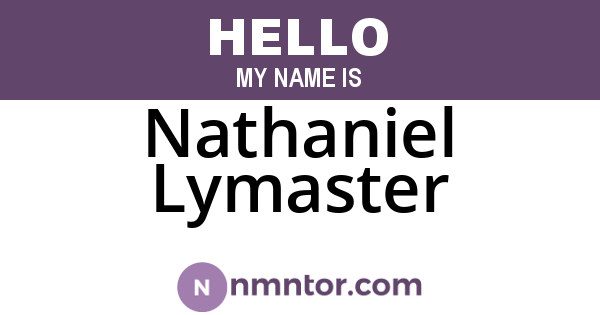 Nathaniel Lymaster