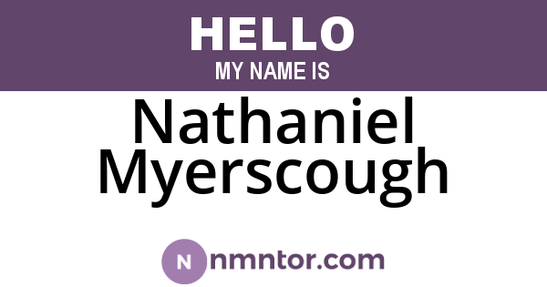 Nathaniel Myerscough