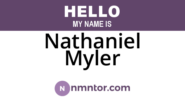 Nathaniel Myler