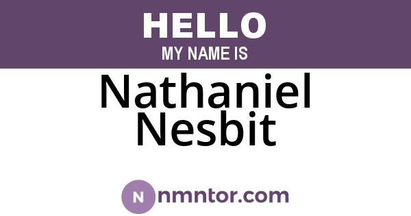 Nathaniel Nesbit