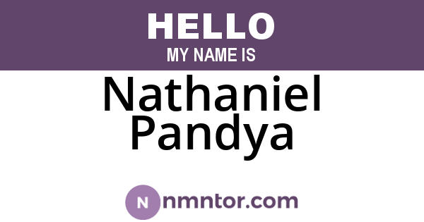 Nathaniel Pandya