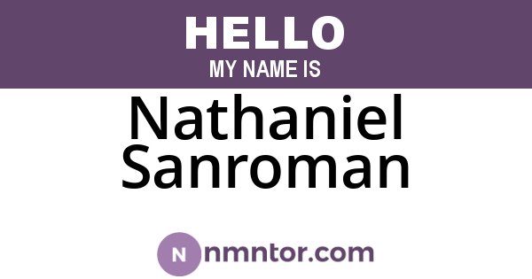 Nathaniel Sanroman