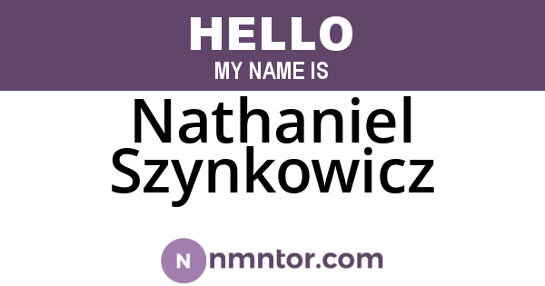 Nathaniel Szynkowicz