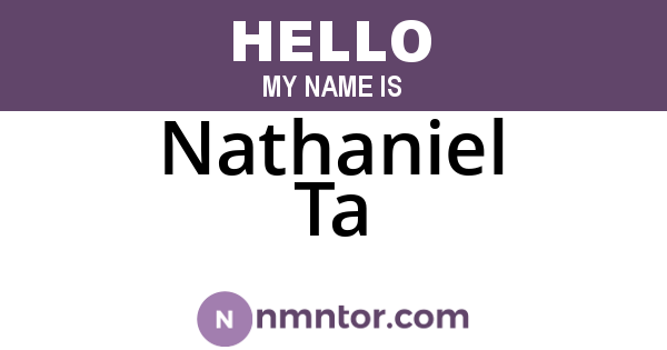 Nathaniel Ta