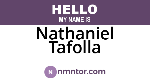 Nathaniel Tafolla