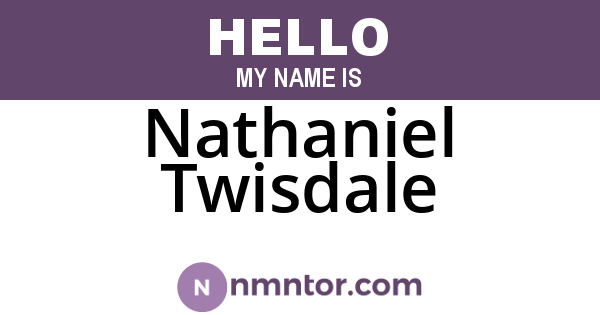 Nathaniel Twisdale