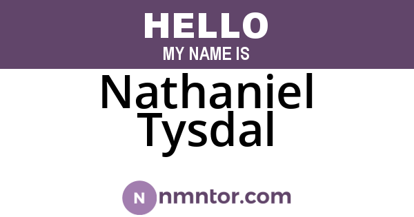 Nathaniel Tysdal