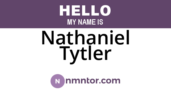 Nathaniel Tytler