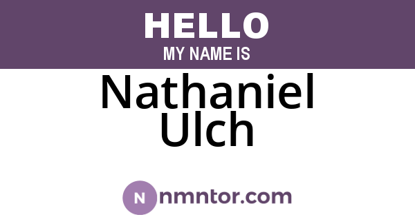 Nathaniel Ulch
