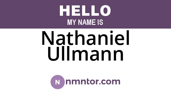 Nathaniel Ullmann