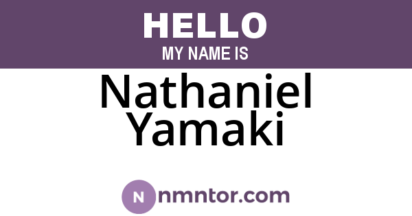 Nathaniel Yamaki