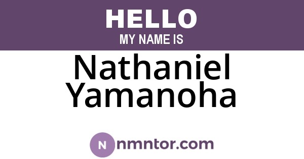 Nathaniel Yamanoha